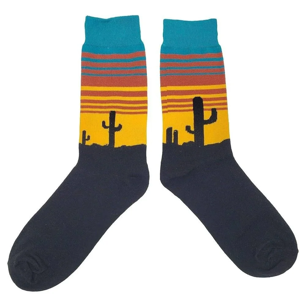 Our Tanks Warm Socks Combed Cotton‎ Mens 39-45 Blue Red Orange Stripe Cozy New